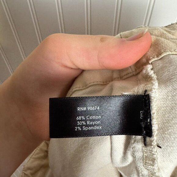 Boston Proper Khaki Camo Crop Jogger Style Jeans P25 - Picture 3 of 4